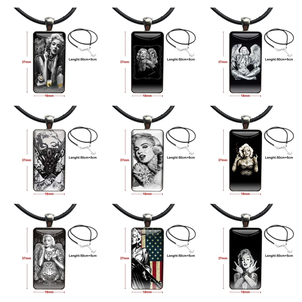 Стеклянный кабошон чокер подвеска Цвет Прямоугольное ожерелье сталь ювелирные