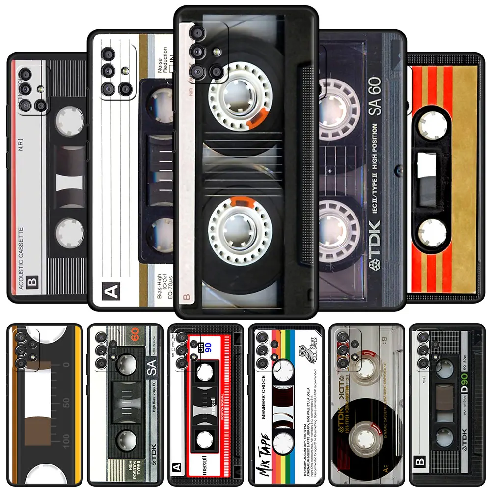 

Old Cassette Audio For Samsung A51 A12 A21s Phone Case For Galaxy A71 A52 A31 A32 A02s A72 A11 A41 A22 Soft Cover Sac