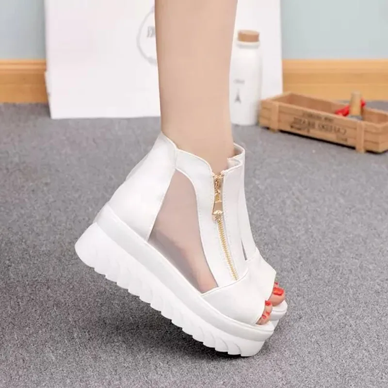 2020 летние модные женские туфли на платформе открытые ботинки с ремешками Туфли