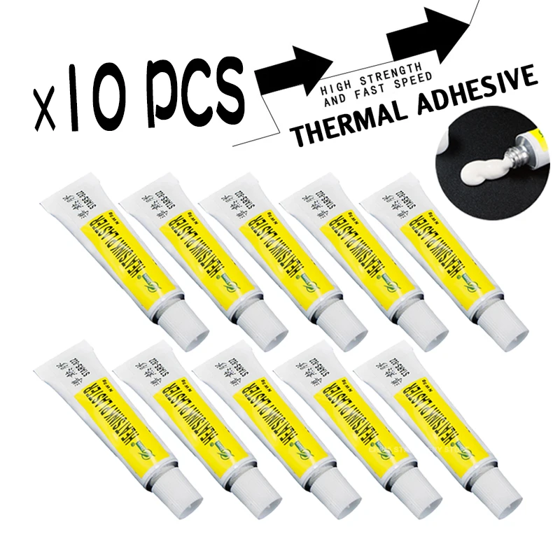 

10PCS 5g Thermal Grease Paste Conductive Heatsink Plaster Adhesive Glue For Chip VGA RAM LED IC Cooler Radiator Cooling