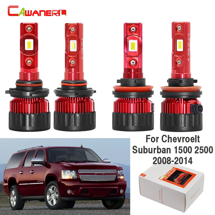 Cawanerl 4 шт. автомобиль светодиодный фар лампа высокого ближнего и дальнего света 60