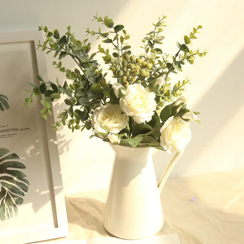 

Large Rose Bouquet at INS Mitajugali Artificial Flowers Flores Branches Home Table Living Room Decor Wedding Decoration