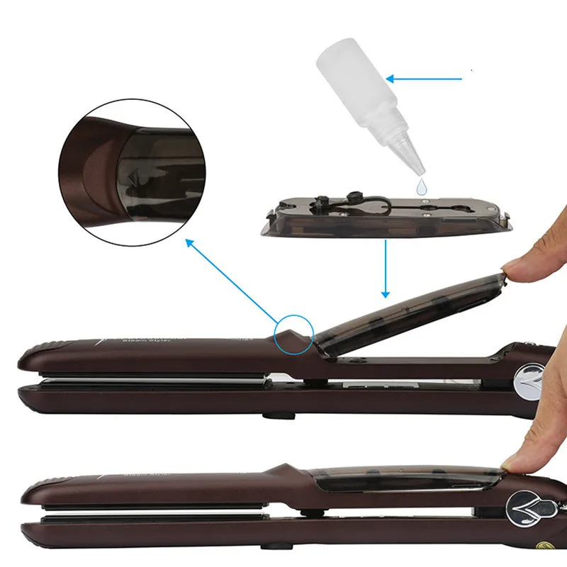 Профессиональный керамический паровой выпрямитель для волос с быстрым нагревом