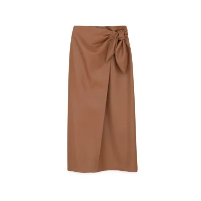 

Niche nanushka amas rabbit ear lace imported imitation leather wrap skirt