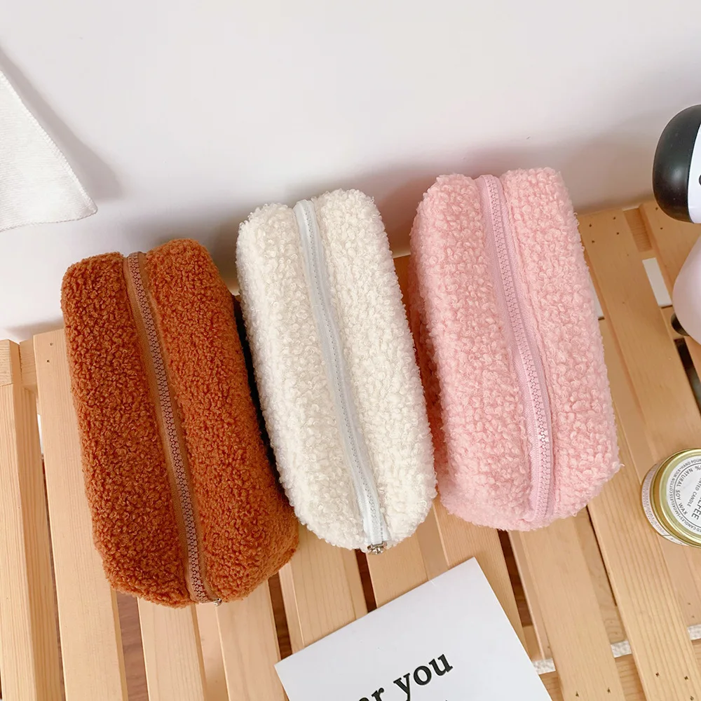 Большой Вместительный плюшевый чехол с корейским медведем для макияжа женщин