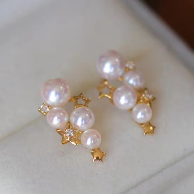 

YIKALAISI 925 Sterling Silver Jewelry Pearl Sets 2020 Fine Natural Pearl jewelry 5-7mm Sets For Women wholesale