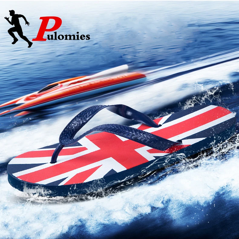 Мужские шлепанцы с принтом граффити Pulomies повседневные пляжные в английском