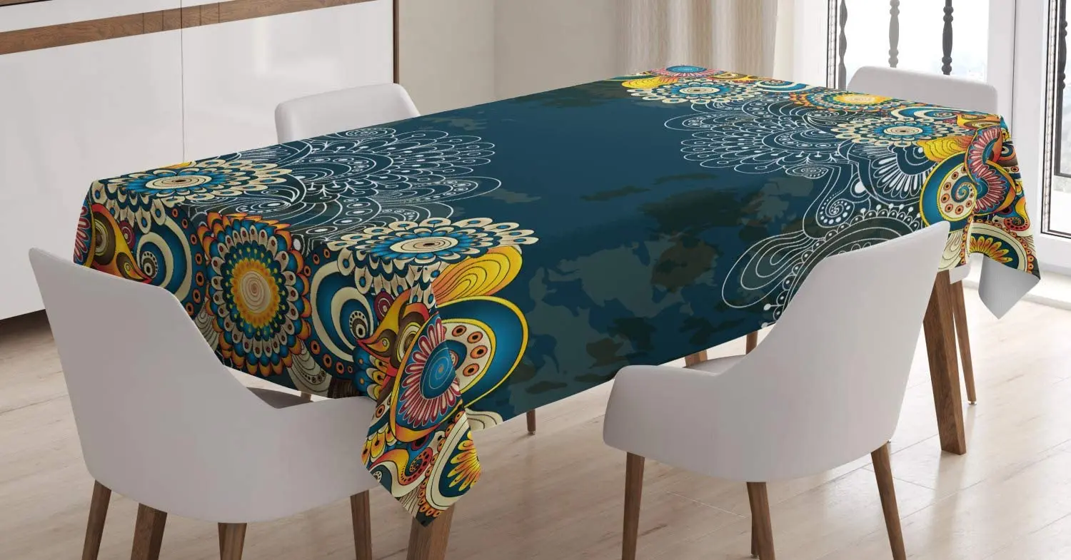 Психоделический цветочный необычный дизайн Винтажные Украшения листья Пейсли