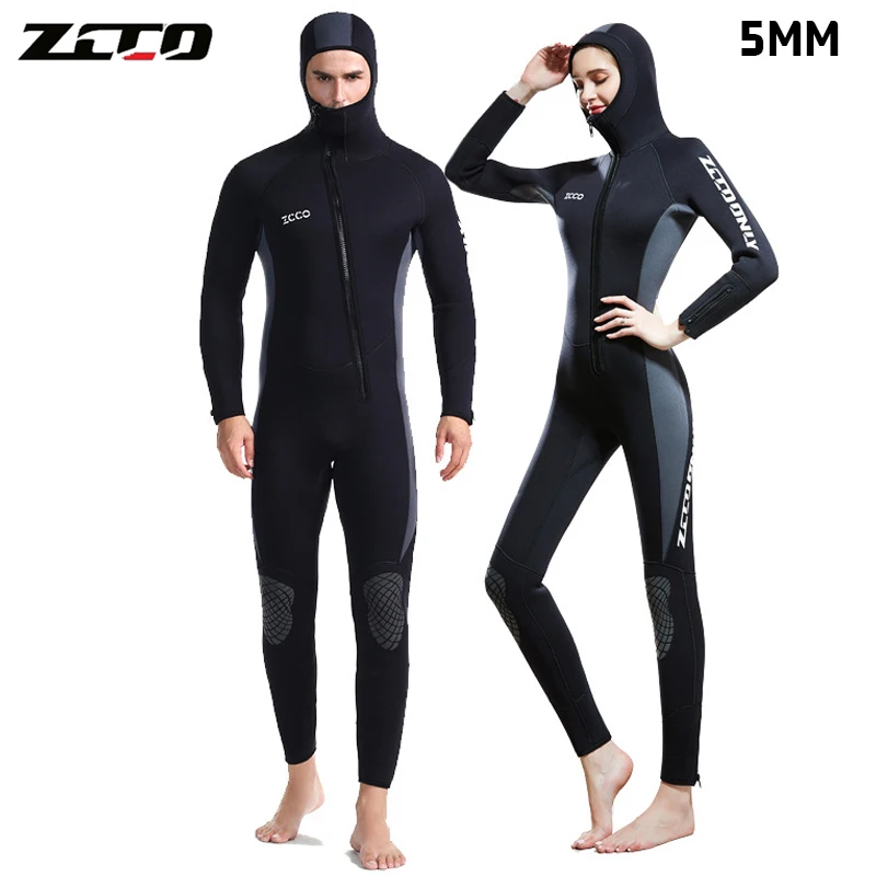 2021 NEW  new 5MM neoprene wetsuit for men and women free diving fishing hunting suit scuba snorkeling swimsuit wet