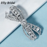efily bridal wedding hair accessories rhinestone bow hair clips for women bride headpiece bridesmaid party jewelry gift