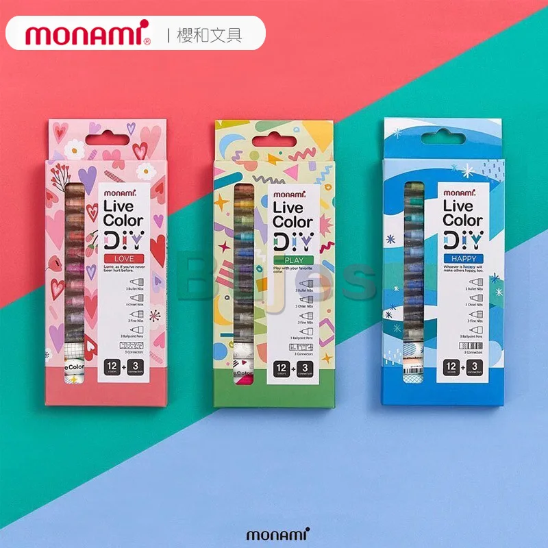 Набор гелевых ручек MONAMI для самостоятельной сборки набор 02098 тонкий двусторонний