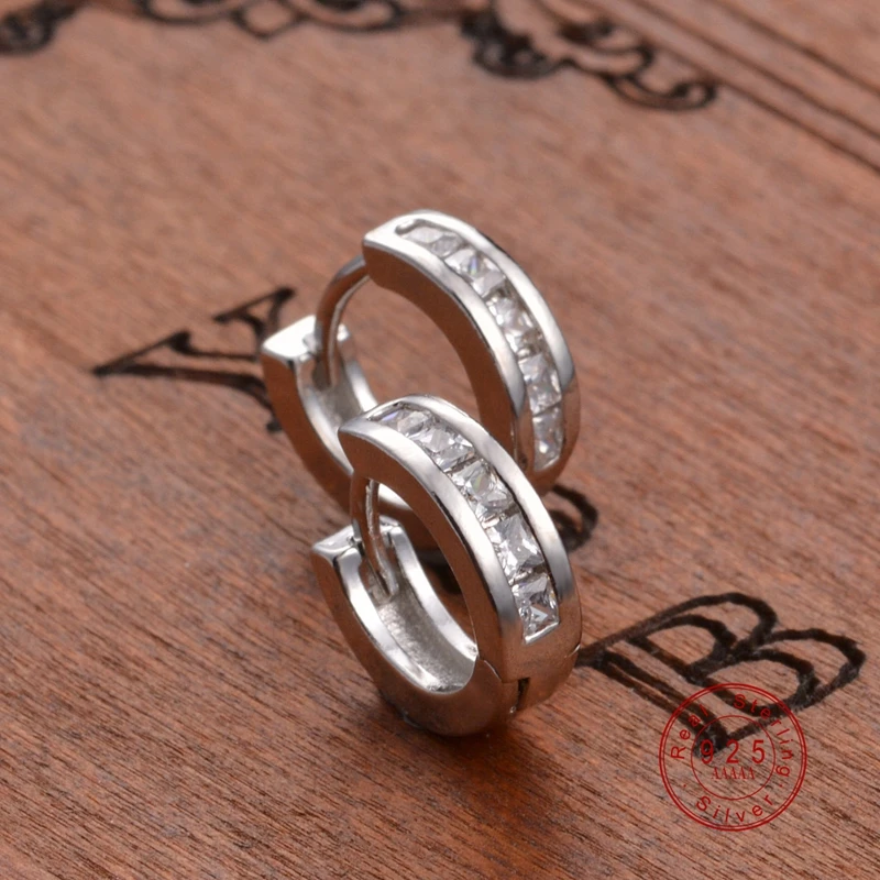 Модные серьги гвоздики серебряного цвета ювелирные изделия Роскошные