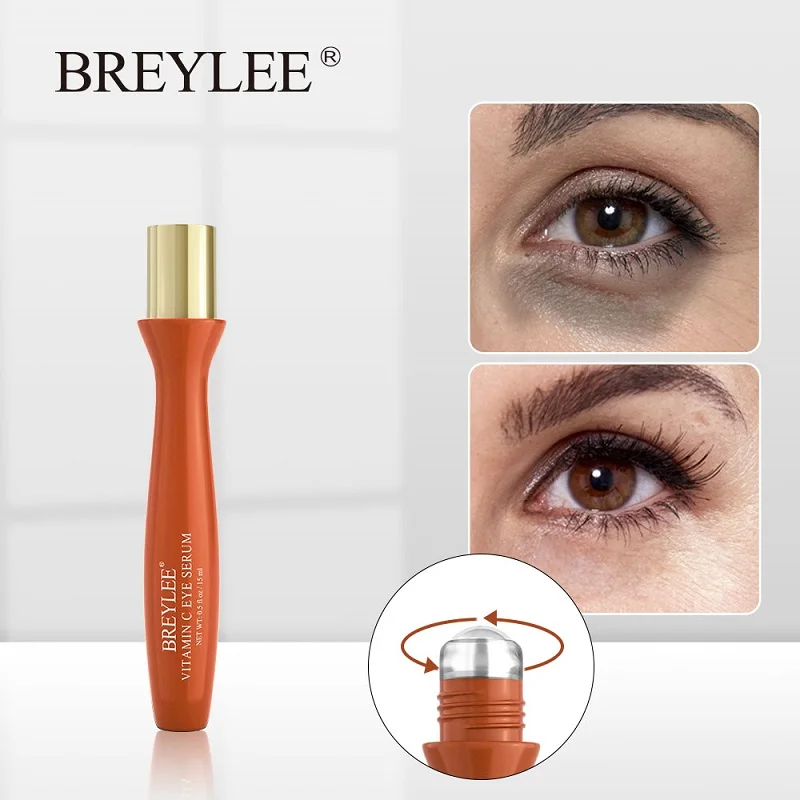 

BREYLEE Eye Serum Remove Dark Circles Vitamin C Eye Roller Massage Whitening Eye Cream Anti-oxidation Moisturizing Fade Melanin