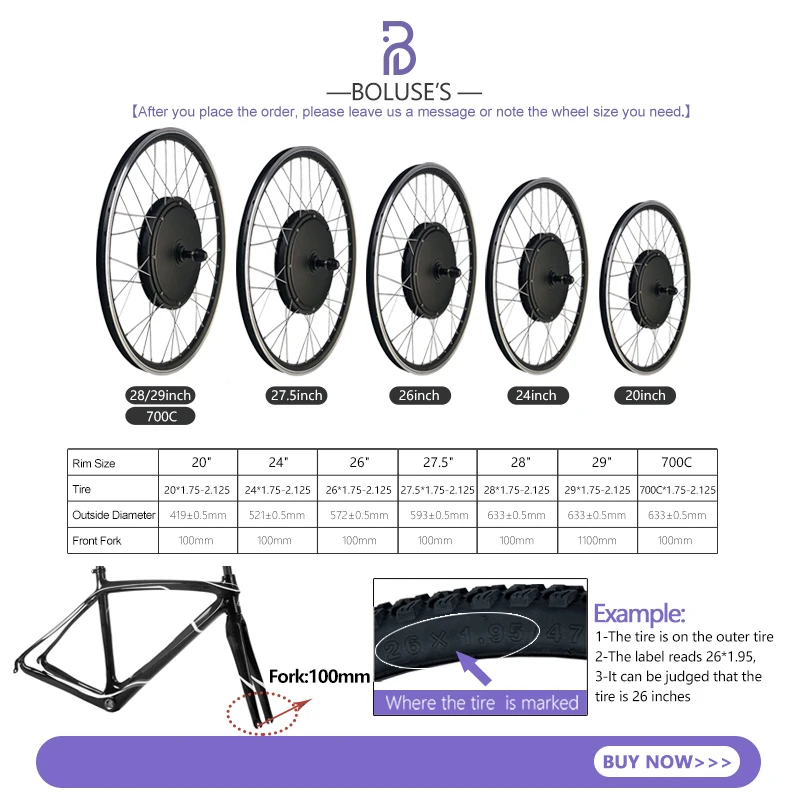Electric Bike Kit 36V48V 500W Front Brushless Gearless Wheel Hub Motor 20-29Inch700C | Спорт и развлечения