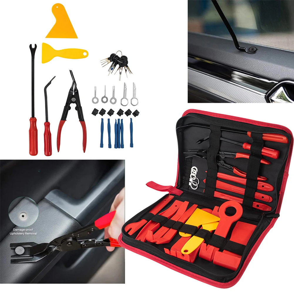 

45/39pcs Removal Car Audio Repair Auto Interior Disassembly Auto Interior Disassembly Car Pry Removal Tool with Pry Screwdriver