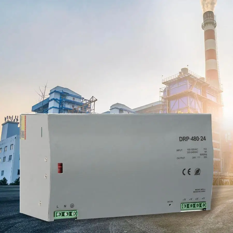 Блок питания на Din рейке Регулируемый импульсный источник 480 Вт 24 В