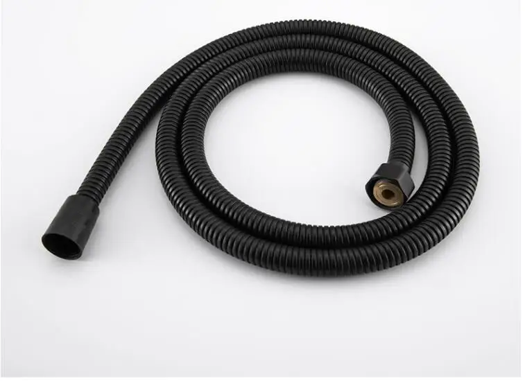 G 1/2'Black Shower Hose 150cm Stainless Steel Shower Tube Flexible Gold Bathroom Hose Plumbing Chrome ORB