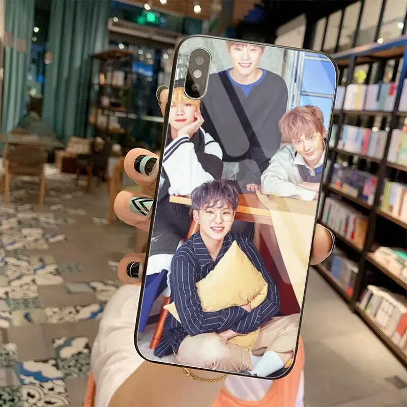 Korea Kpop Seventeen Soft Silicone TPU Phone Cover Tempered Glass For iPhone 11 Pro XR XS MAX 8 X 7 6S 6 Plus SE 2020 case | Мобильные