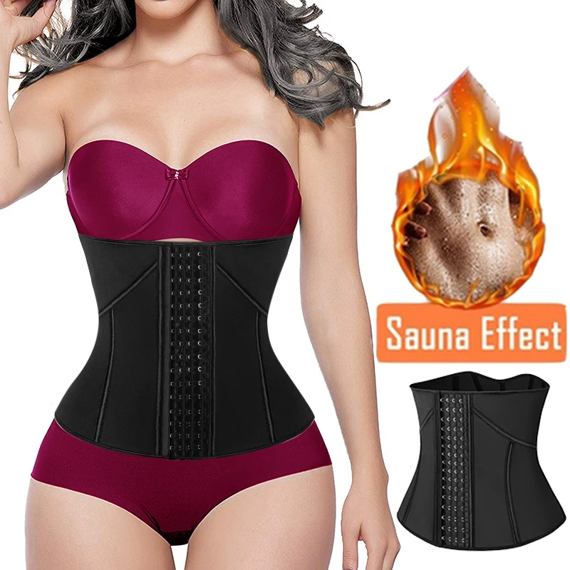 Неопреновый тренировочный корсет для пота триммер пояс женщин похудения