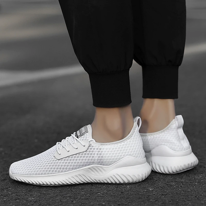 PULOMIES мужские теннисные туфли светильник Обувь с дышащей сеткой кроссовки для