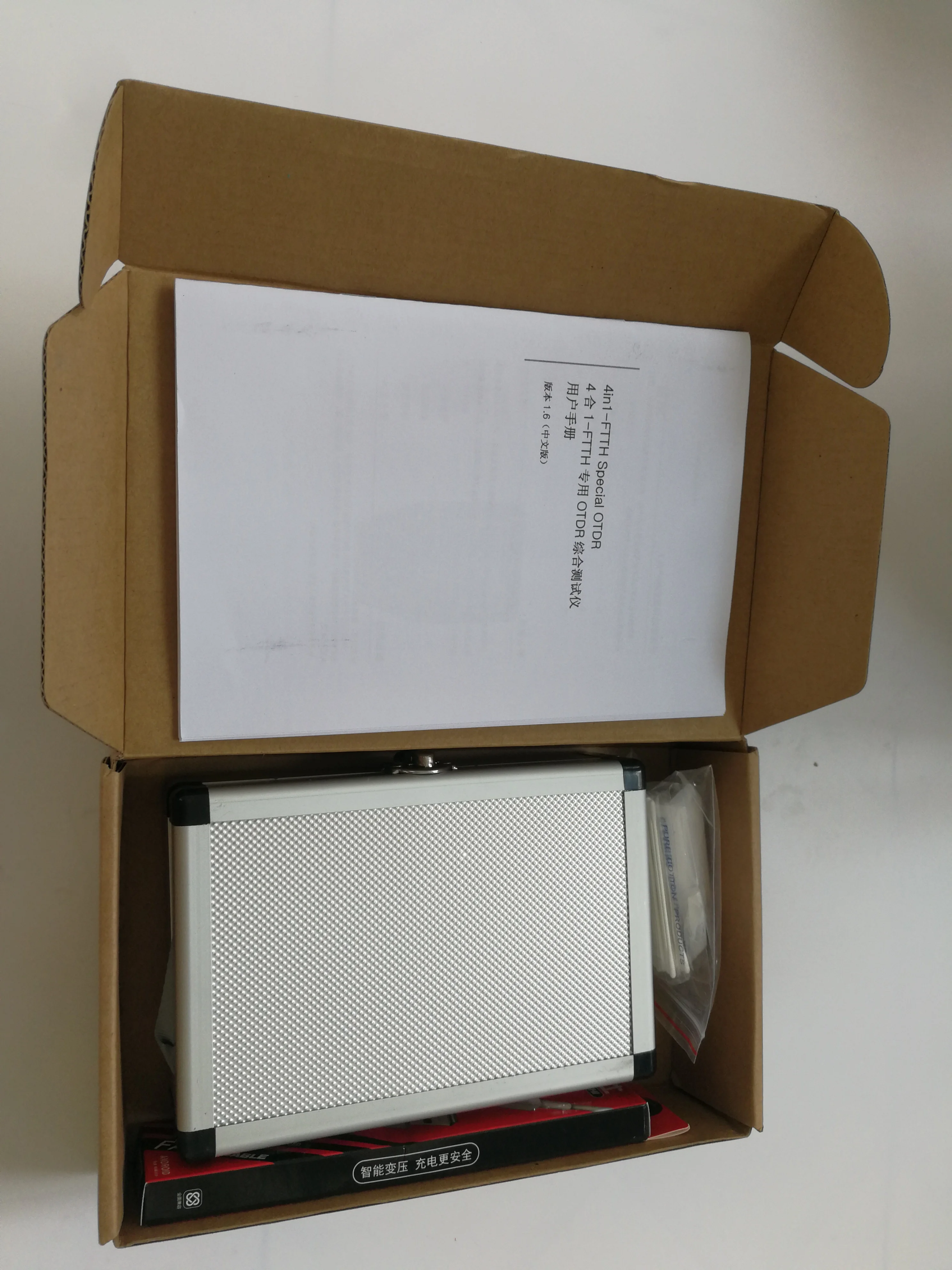 4 в 1 FTTH OTDR Active fiber mini с оптическим измерителем мощности + VFL стабильный источник