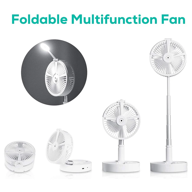Настольный вентилятор портативный Usb Перезаряжаемый Складной для путешествий на