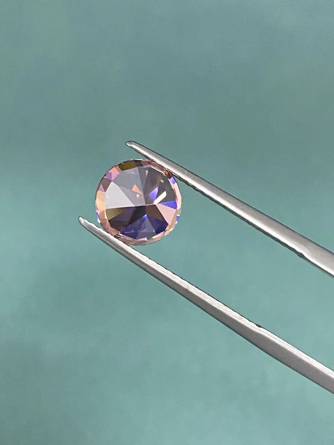 Pirmiana Hot Sale Crushed Ice Cutting Round Shape Paparacha Color CZ Gemstone for Diy Jewelry Rings Earrings Necklaces Making