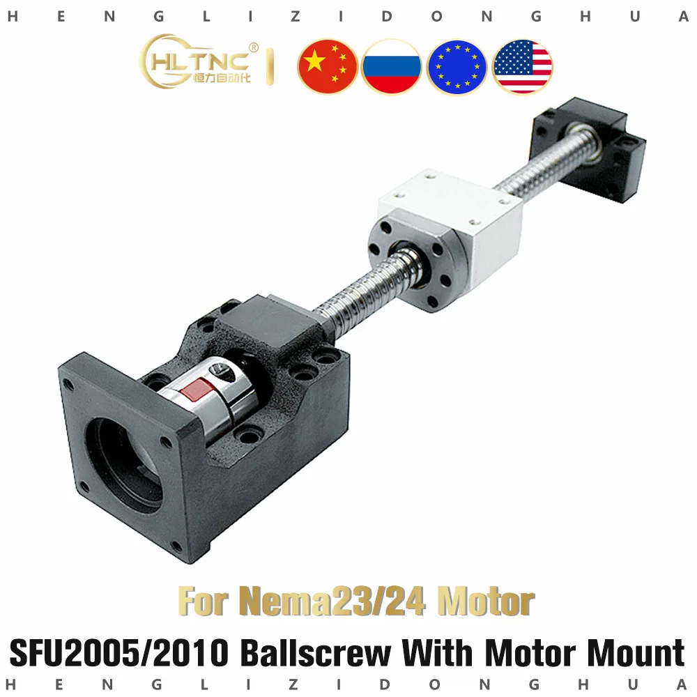 250 мм-1200 мм 20 шариковый винт SFU2005 sfu2010 RM2005 + BF15 BK15 название 23 24 сиденье двигателя