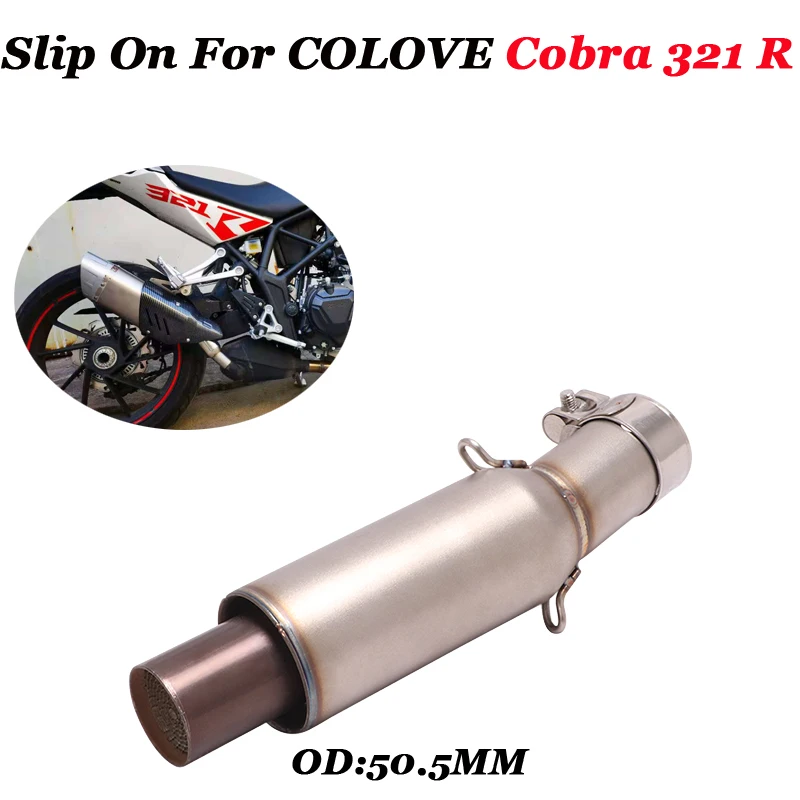 Слипоны для COLOVE Кобра 321 R 321R мотоцикл выхлопной глушитель трубы средняя