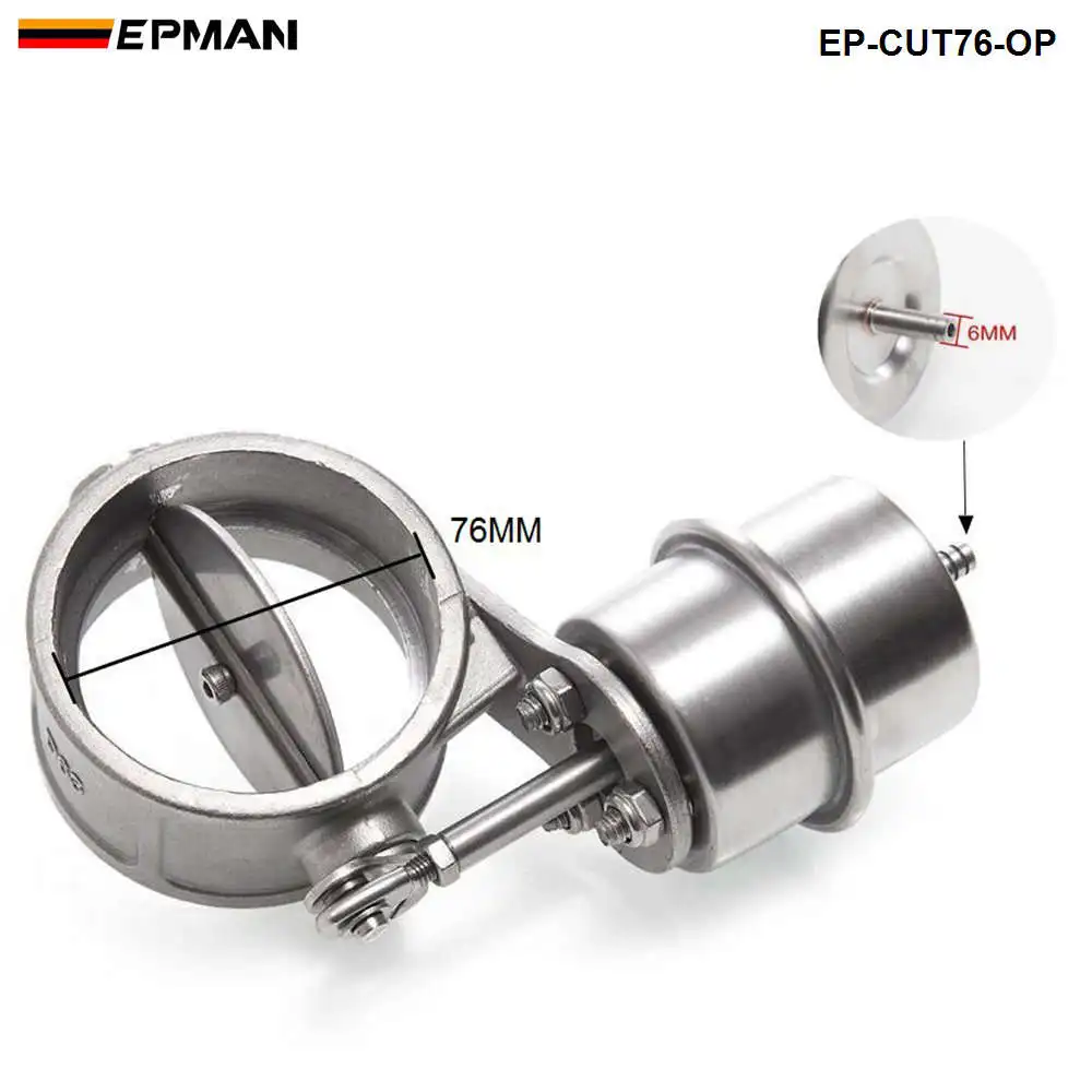 Комплект клапанов управления выхлопными газов вырез 3 дюйма 76 мм открытая труба с