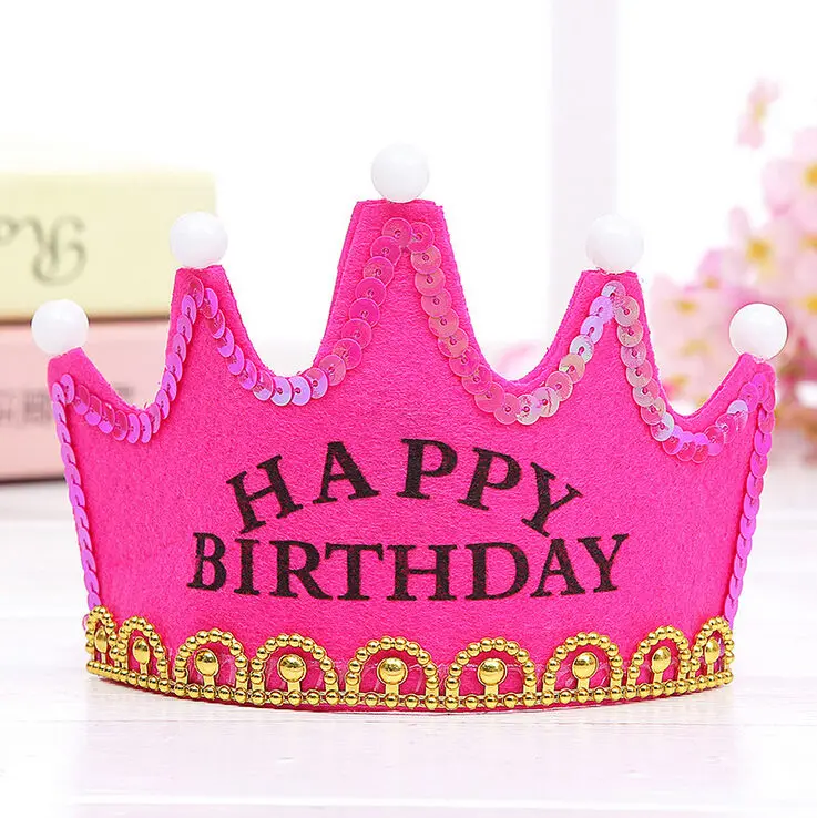 Boys Girls Baby Kids Princess King LED Light Crown Children Happy Birthday Party Hats Fancy Cap NEW | & Caps
