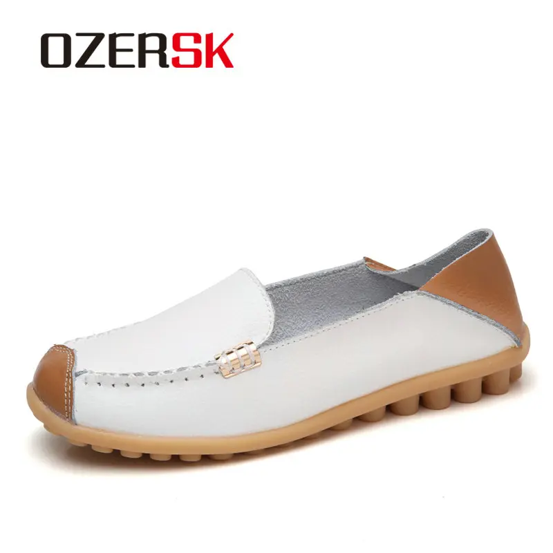 Озерске Марка 2021 новые удобные женские туфли из натуральной кожи Женские лоферы