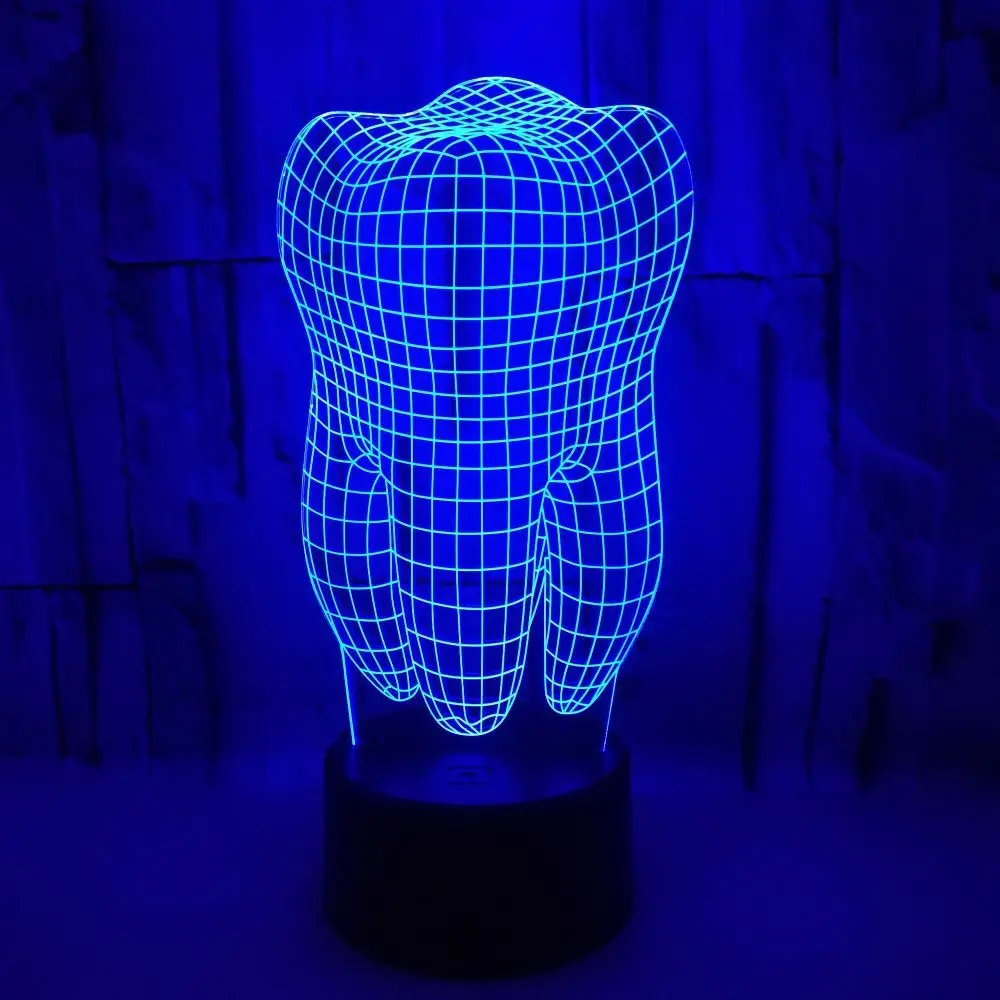 3D светодиодный ночник с изменяющимися цветами креативная Настольная лампа