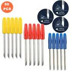 Лезвие KZTech Cb09 для Graphtec CB09U, лезвия для виниловых плоттеров 30, 45, 60 градусов, 19 мм, 50 шт.