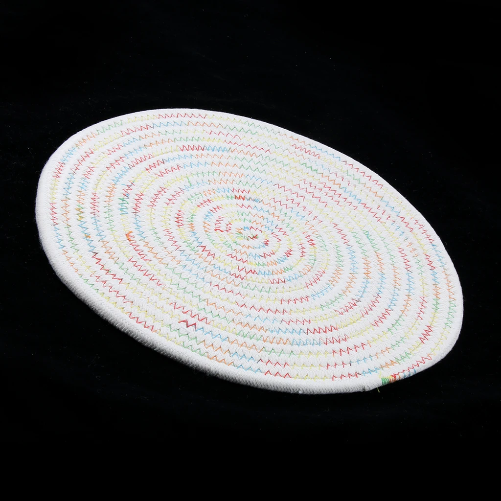

30cm/11.8" Simple Woven Table Placemat Mat Coaster Non-Slip, Heat Insulation