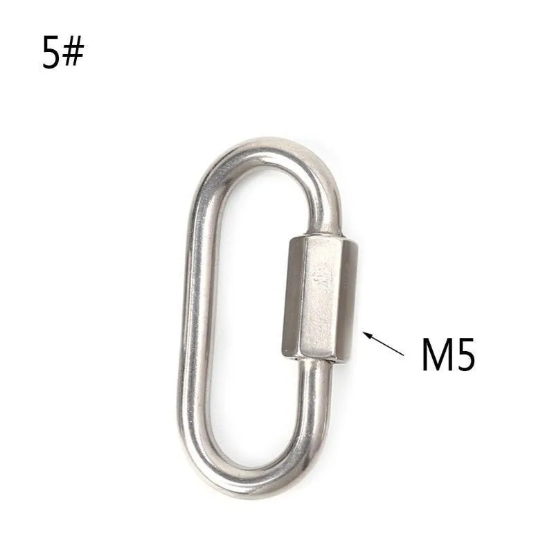 Climbing Carabiner Stainless Steel Keychain Outdoor Camping Gear Quick Links Safety Snap Hook | Обустройство дома