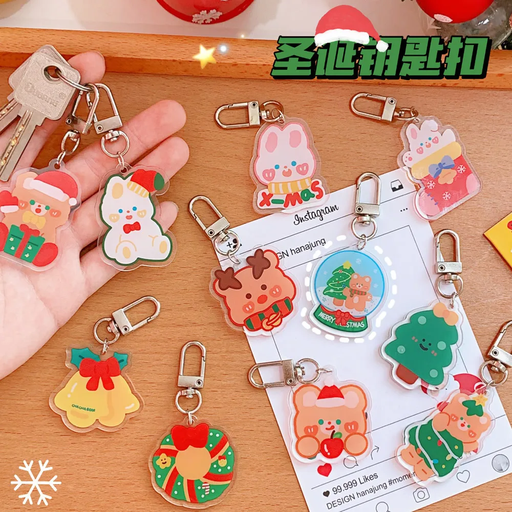 Брелок для ключей в виде Санта-Клауса лося снеговика | Украшения и аксессуары