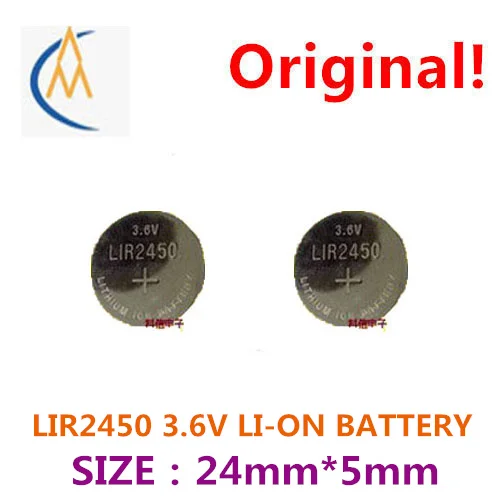 

2PCS New genuine lir2450 rechargeable battery 3.6V rechargeable button lithium battery button rechargeable battery