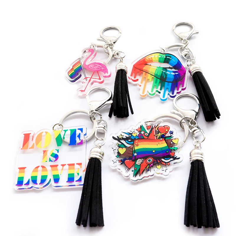 Модный брелок для ключей унисекс из акрила с надписью Infinity Love лесбийская