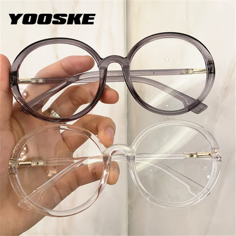 Круглые компьютерные очки YOOSKE в оправе для мужчин и женщин оверсайз с защитой от