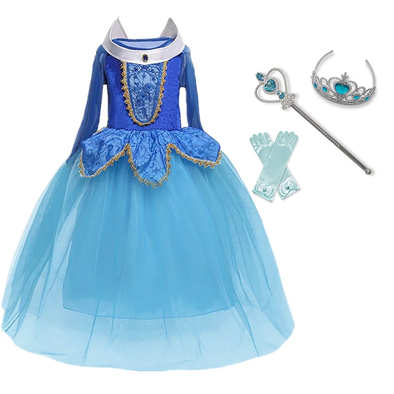 Новое платье принцессы Детские платья для девочек костюм на Хэллоуин вечерние