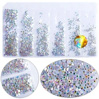 hisenlee 1680pcs 28 colors ss3 ss10 small sizes nail art crystal glass rhinestones for nails 3d nail art decoration gems