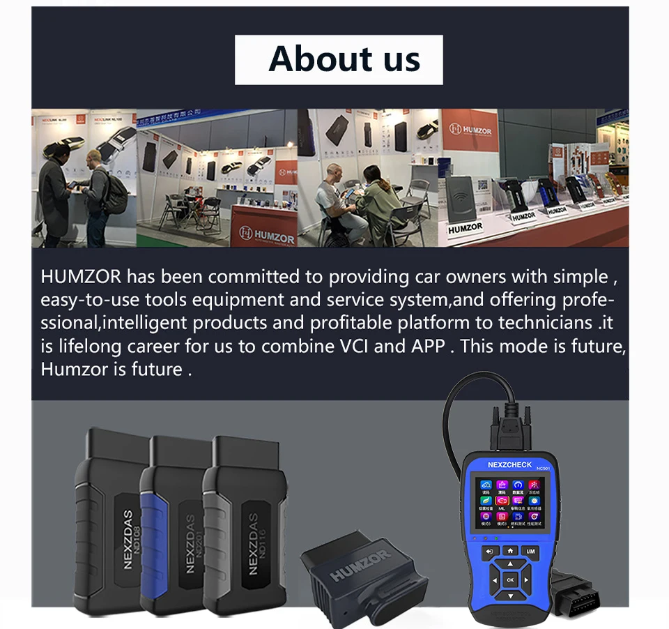 HUMZOR NexzScan OBD2 сканер автомобильный считыватель кодов Bluetooth 4,2 диагностический инструмент для iPhone, iPad и Android PK Bluedriver OBDLink
