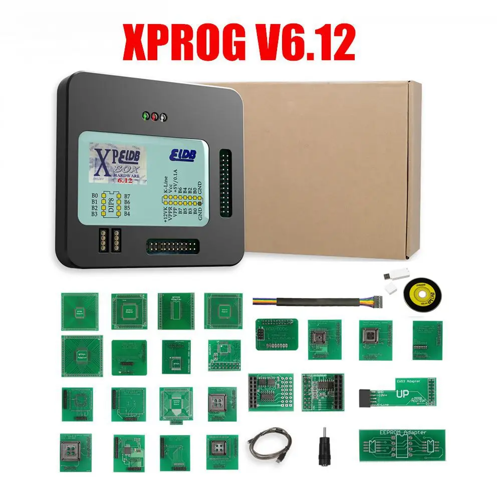6.12 Новейший X Prog-M Xprog m V5.55 V5.60 V5.84 V5.86 V6.12 ECU чип программист тюнинга X Prog M Box 5,55 XPROG-M без usb-ключа - Цвет: 6.12
