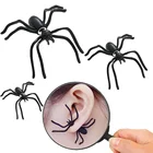 3 пары, серьги в виде паука на Хэллоуин, серьги-гвоздики в виде паука, страшный ужас, паук, висячие серьги, вечерние украшения на Хэллоуин, украшение в виде паука