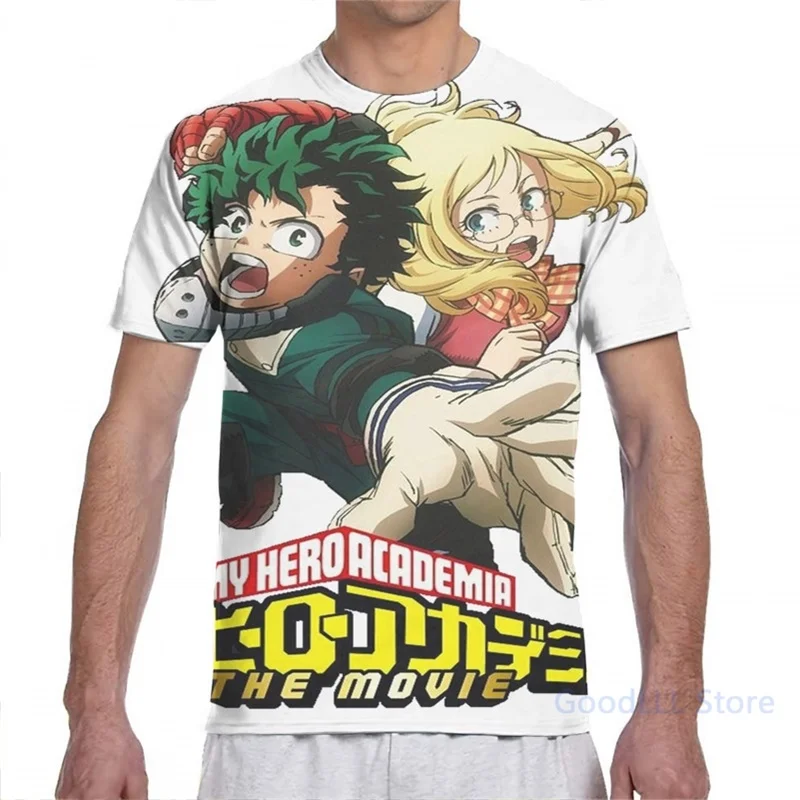 Футболка MHA с принтом фильма для мужчин и женщин модная тенниска надписью all over