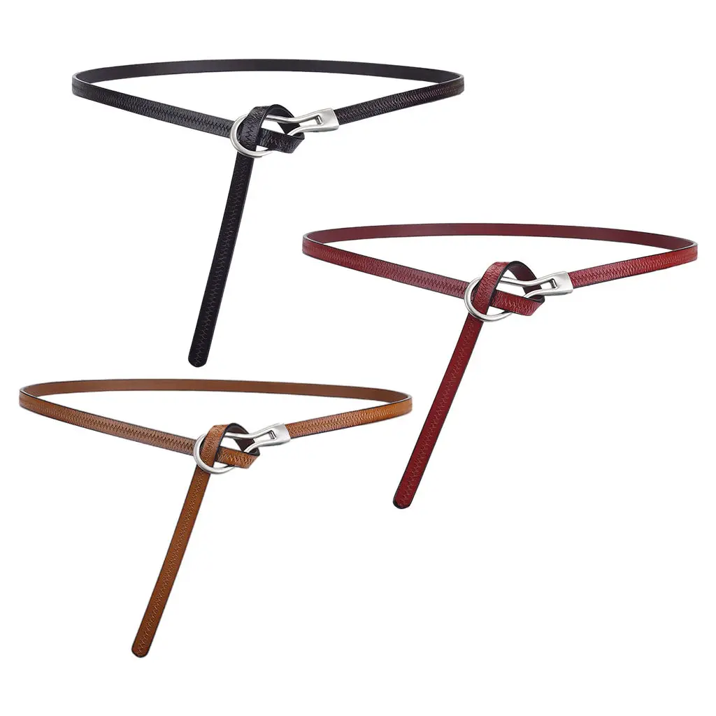 

Vintage Style Female Non Porous Knotted Weist Belt Jumpsuit Dresses Clothing Women Overcoat Thin Belts