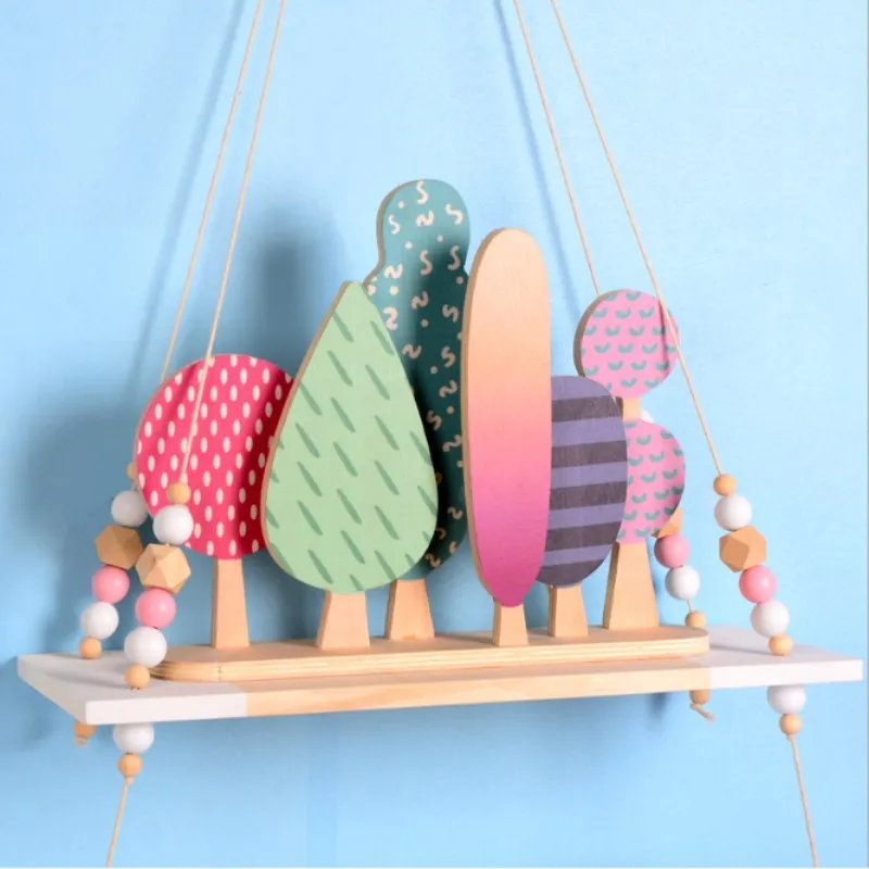 INS скандинавские деревянные елки украшения для детской комнаты Детские игрушки