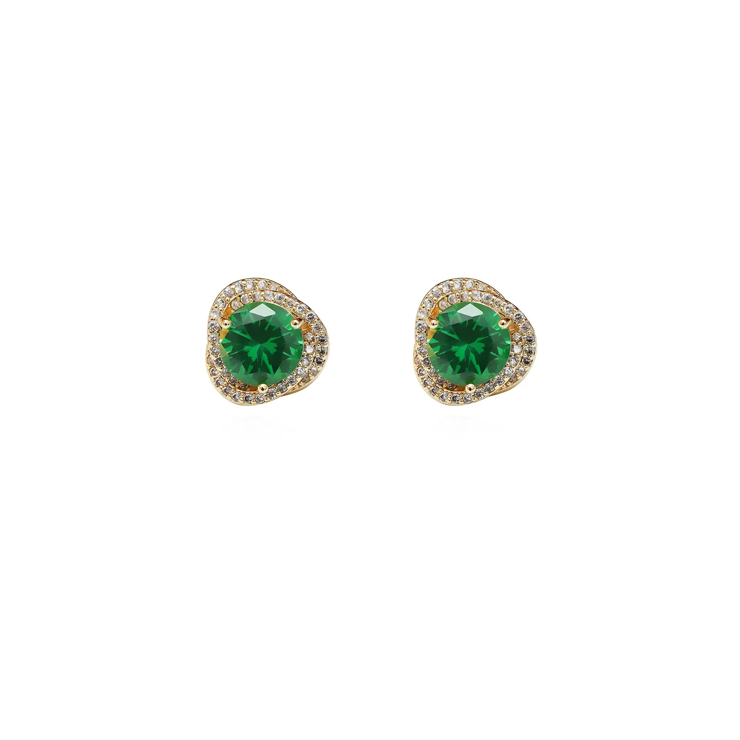 

2021 New Hot Sale 925 Silver Needle Fashion Light Luxury Emerald Green Ear Drops for Women Retro Personality Fine Jewelry Gifts