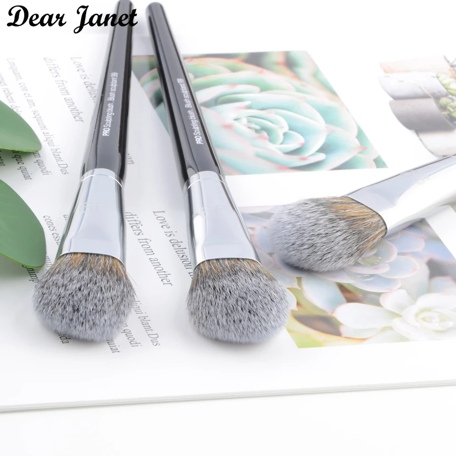 1 piece Pro sculpting blush#99 Blusher Makeup brushes Powder contour Make up brush synthetic Hair wood handle